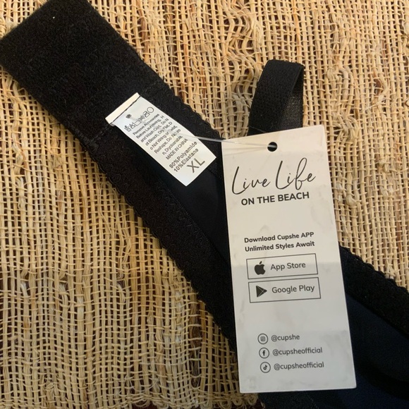 Cupshe Black Lace Trim Bra with Underwire Support - Picture 5 of 6